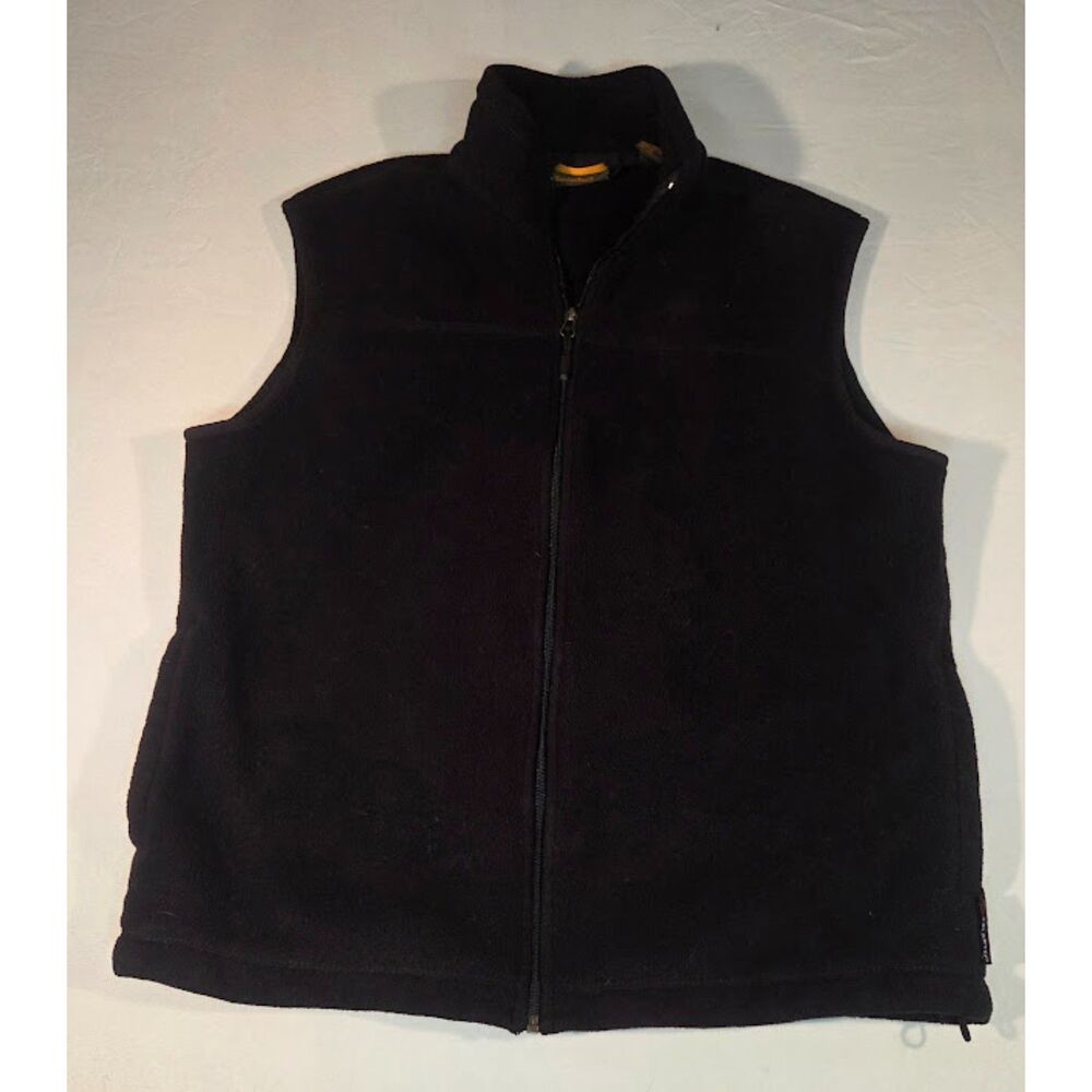 Timberland Fleece Vest Black Full Zip Outdoor Hiking Men’s XL